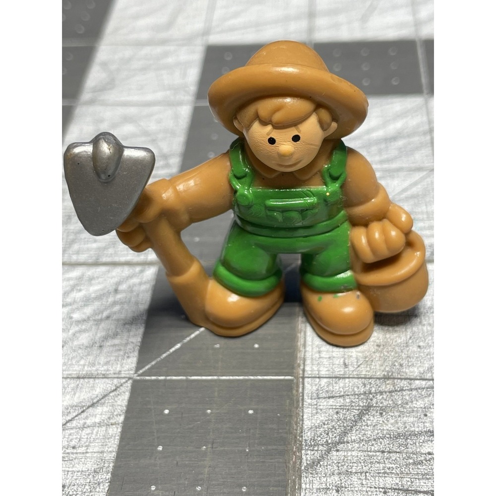 Vintage Lincoln‎ Logs Farmer in Green Overalls Frontier Farm Replacement